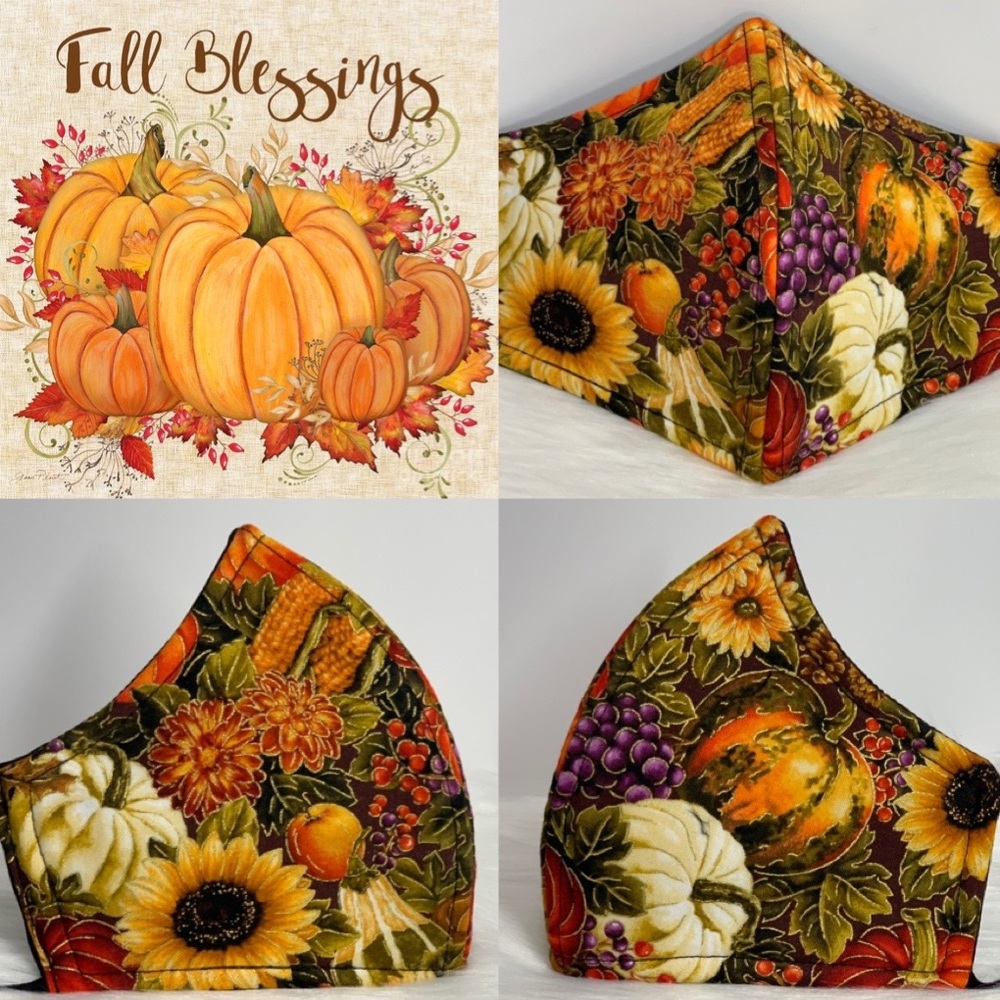 Blessing Fall Autumn Designer adult face mask